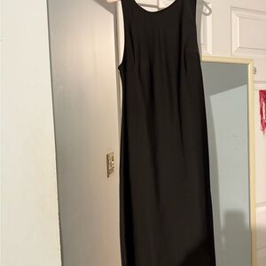 Black Sleeveless Sheath Maxi Dress for Cocktail